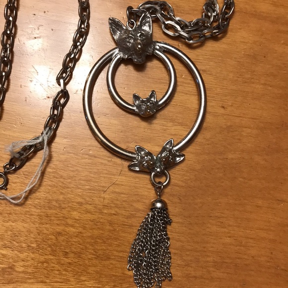 Very cool vintage fox pendant chain necklace - Picture 2 of 7